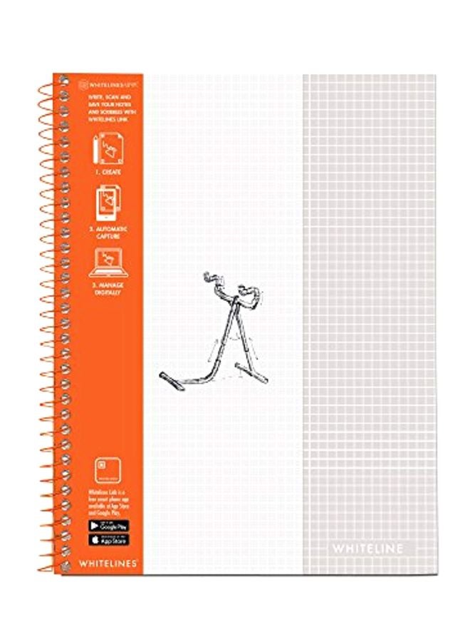 WhiteLines - 70-Sheet Graph Paper Notebook White - Image 1