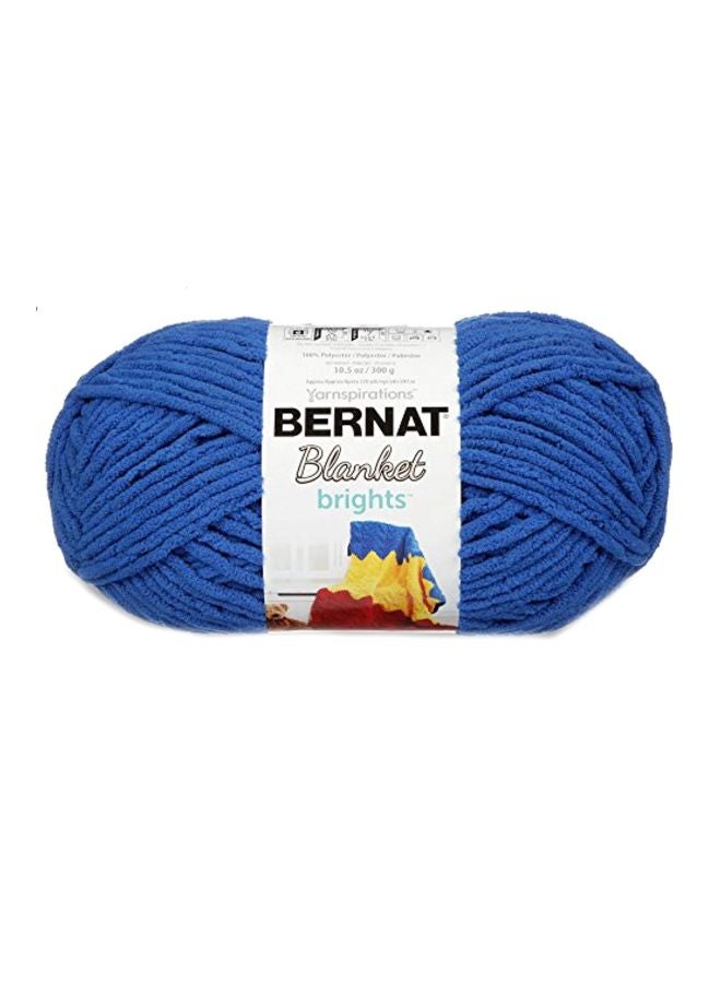 Yarnspirations Bernat Blanket Brights Polyester Yarn Royal Blue - Image 1