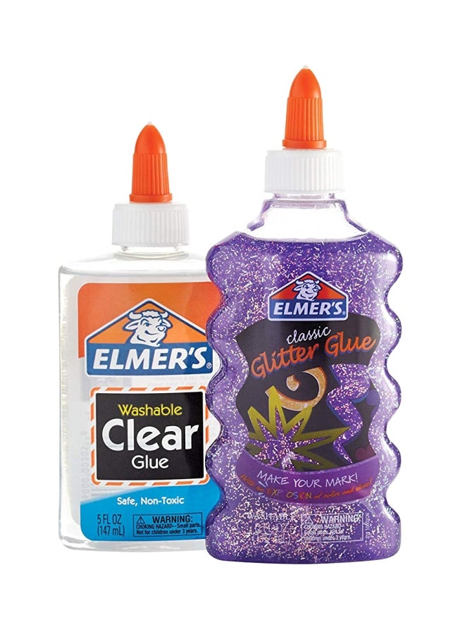ELMER'S 4-Piece Glue Slime Starter Kit Clear/Purple