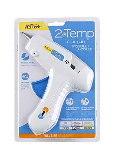 Dual Temperature Hot Glue Gun White/Blue