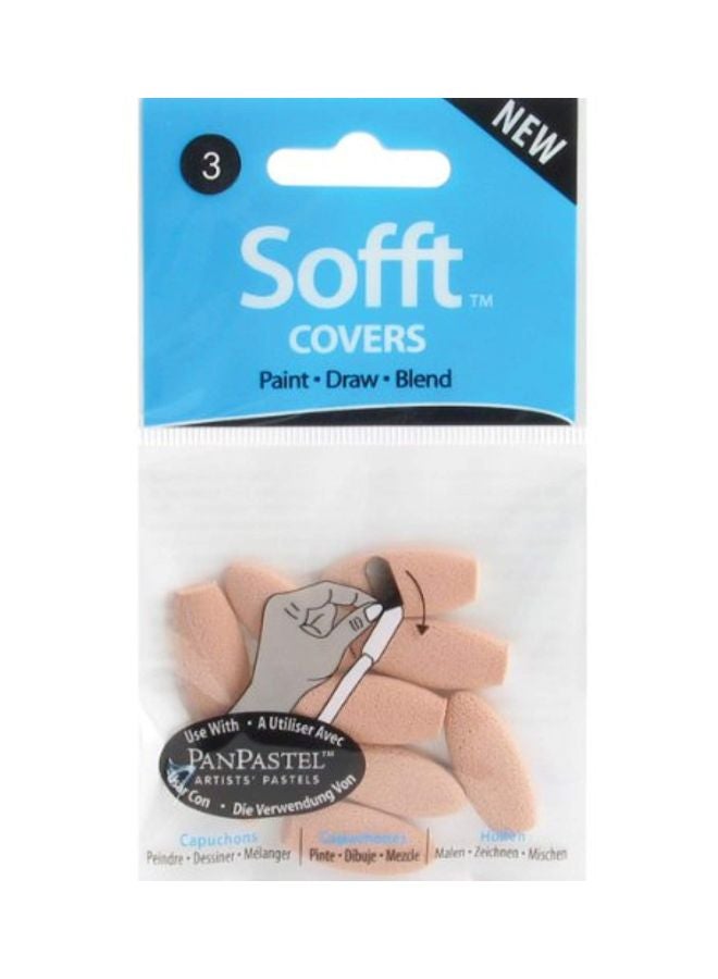 Colorfin 10-Piece Oval Shaped Sofft Covers Beige