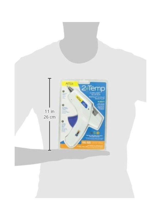 Adhesive Technologies - Dual Temperature Hot Glue Gun White/Blue - Image 1