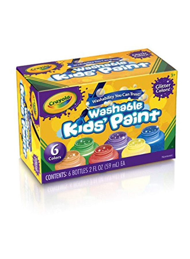 Crayola 6-Piece Washable Glitter Paint Set Multicolour - Image 2