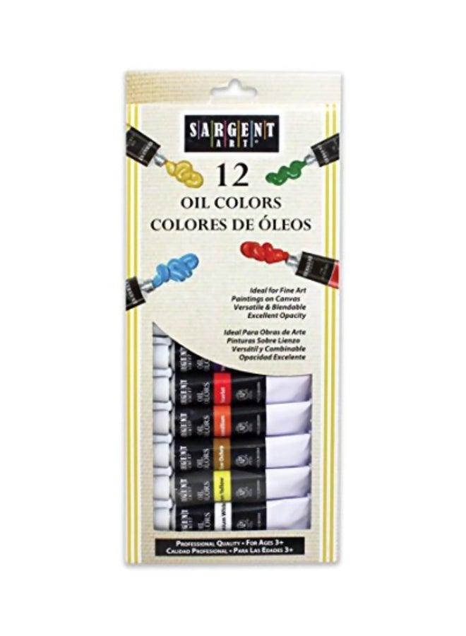 12-Piece Oil Colors Paint Set Yellow/White/Red - v1558448432/N25943865A_1