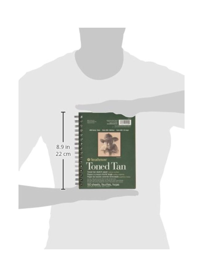 Strathmore Toned Tan Sketch Pad White - Image 3