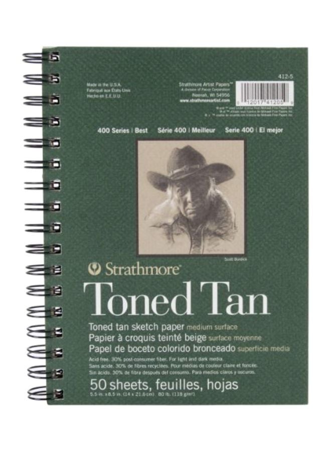 Strathmore Toned Tan Sketch Pad White - Image 1