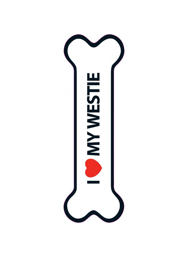 I Love My Westie Magnet Multicolour