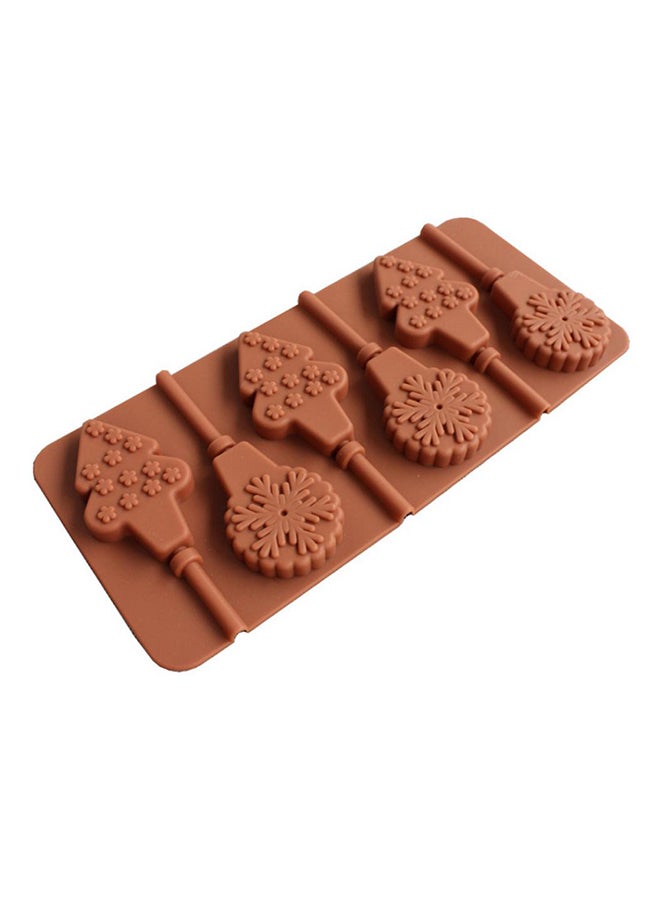 Bluelans Snowflake Lollipop DIY Baking Mold Brown 21 x 9.8 x 1 (Approx.)cm  - Image 2