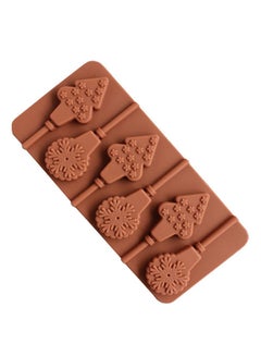 Snowflake Lollipop DIY Baking Mold Brown 21 x 9.8 x 1 (Approx.)cm