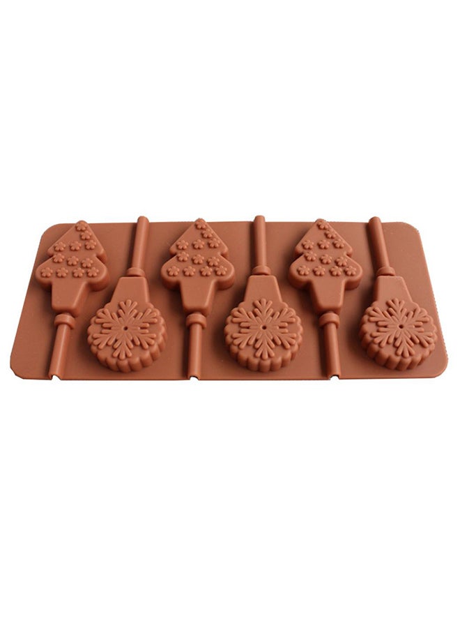 Bluelans Snowflake Lollipop DIY Baking Mold Brown 21 x 9.8 x 1 (Approx.)cm  - Image 3