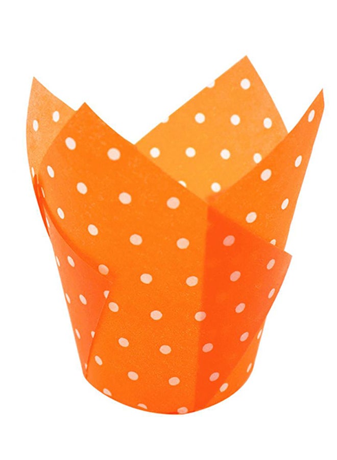 Bluelans 50-Piece High Temperature Resistant Paper Cup Case Orange 