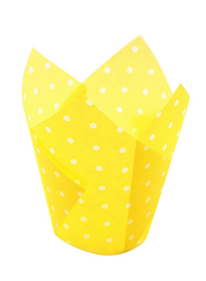 Bluelans 50-Piece High Temperature Resistant Paper Cup Case Yellow 