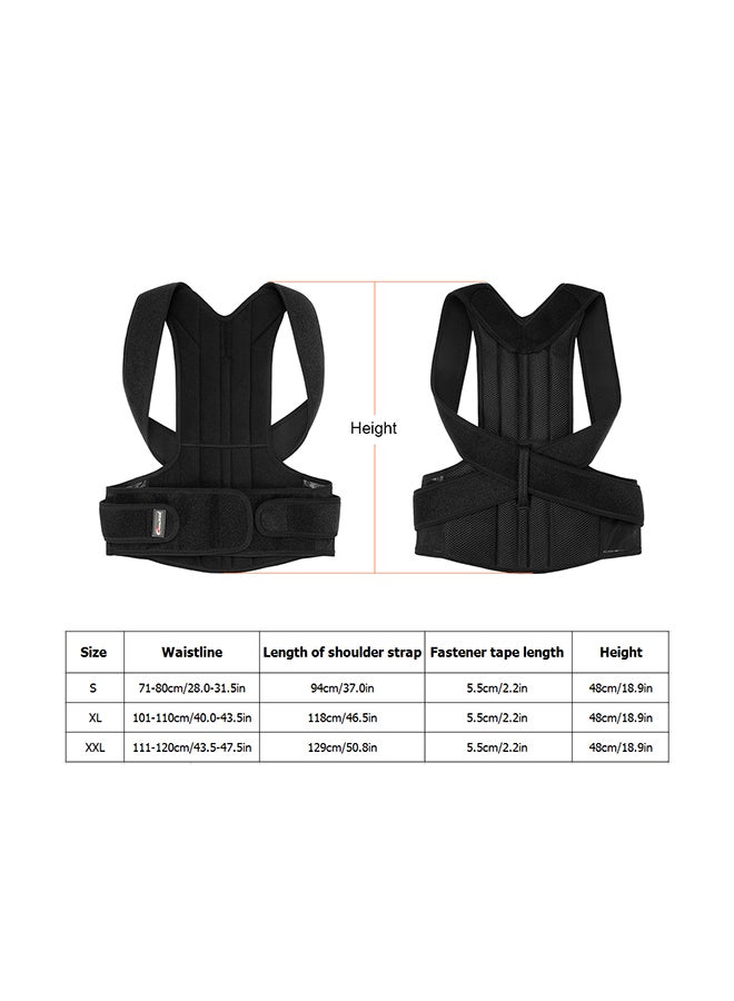 LIXADA - Adjustable Posture Shoulder Support Corrector Strap 38X5X15cm 38X5X15cm - Image 1