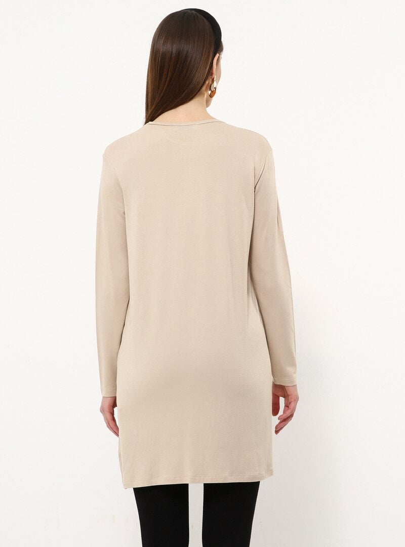 Everyday Basic by modanisa Essential Tunic Beige - Image 2