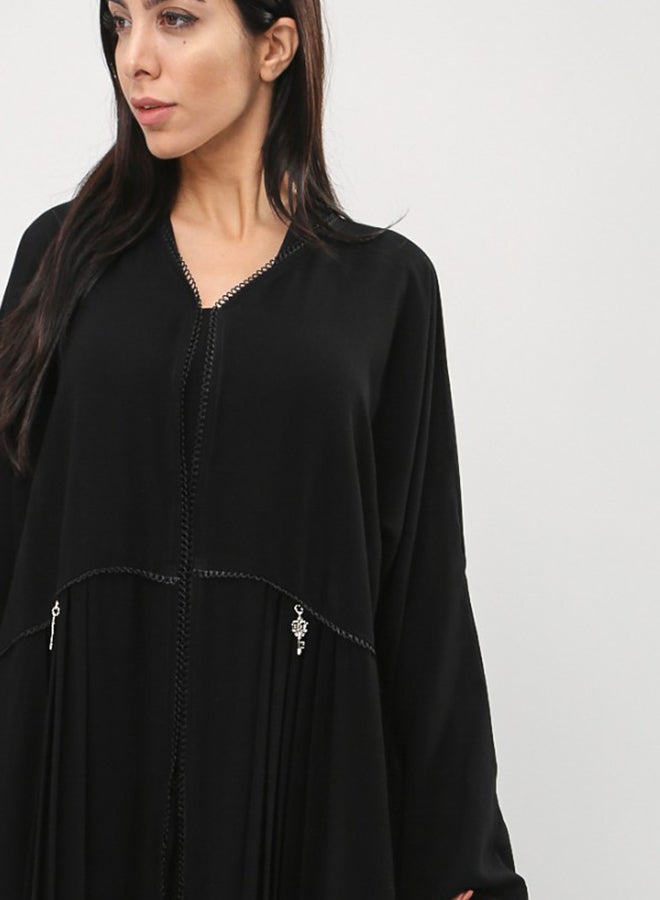 Bousni - Pleated Abaya Black - Image 1