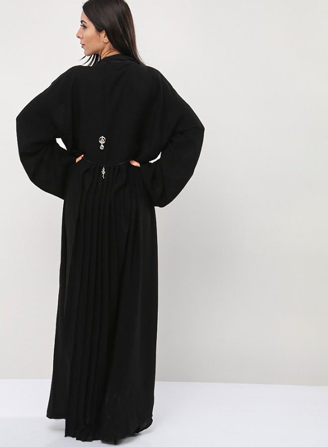 Bousni - Pleated Abaya Black - Image 1