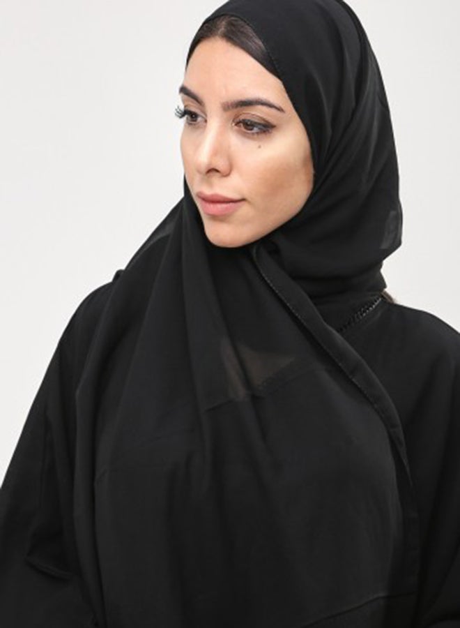 Bousni - Pleated Abaya Black - Image 1