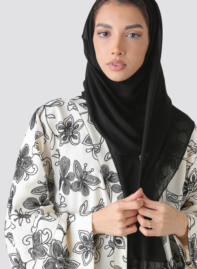 بوسني عباية بنمط بشت أوف وايت  - Image 5