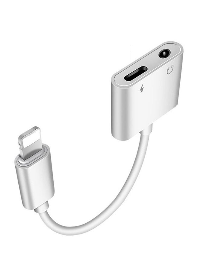 Adapter for I-Phone 7 for Dual Audio Converter for I-Phone 8 7 Plus 10 X Charger Splitter Headphone Adapters White  - Image 1