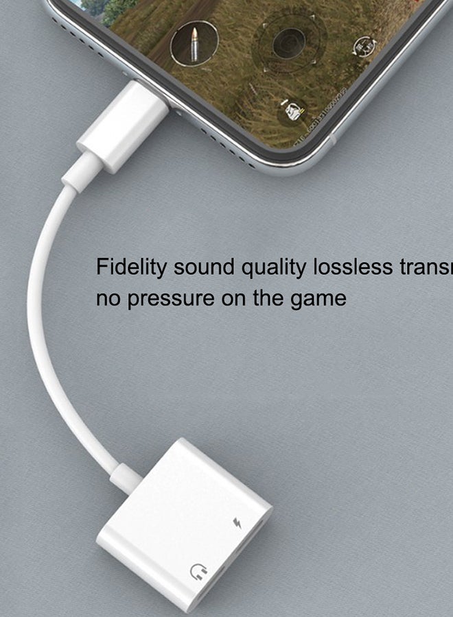Adapter for I-Phone 7 for Dual Audio Converter for I-Phone 8 7 Plus 10 X Charger Splitter Headphone Adapters White  - Image 4