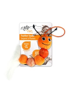 all for paws Feather Snake Toy Orange 