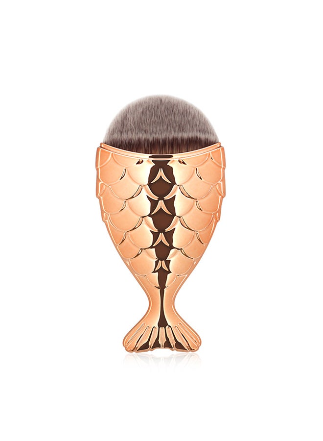 Fish Scale Makeup Brush Gold - Image 1