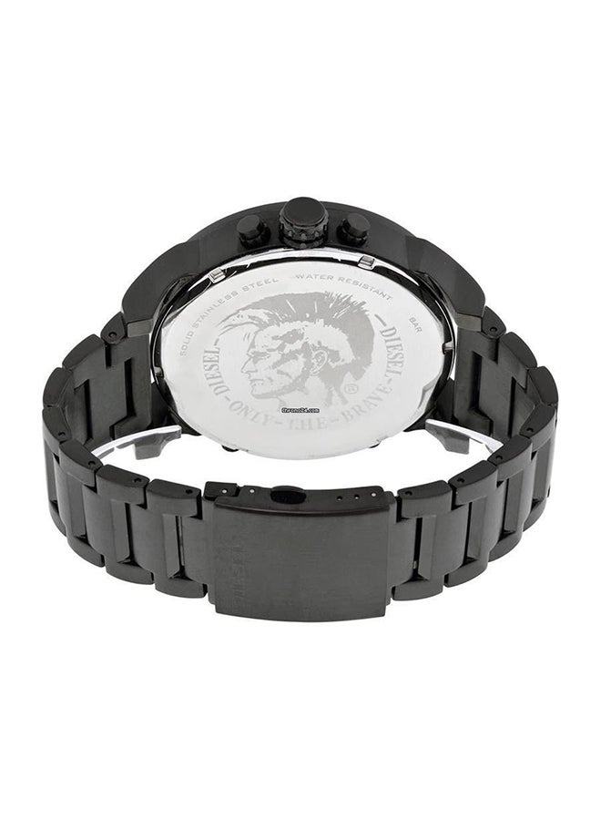 ديزل ساعة يد كرونوغراف مستر دادي 2.0 دائرية الشكل بسوار من الستانلس ستيل مقاس 57 ملم - لون أسود- 7396 للرجال - Image 2