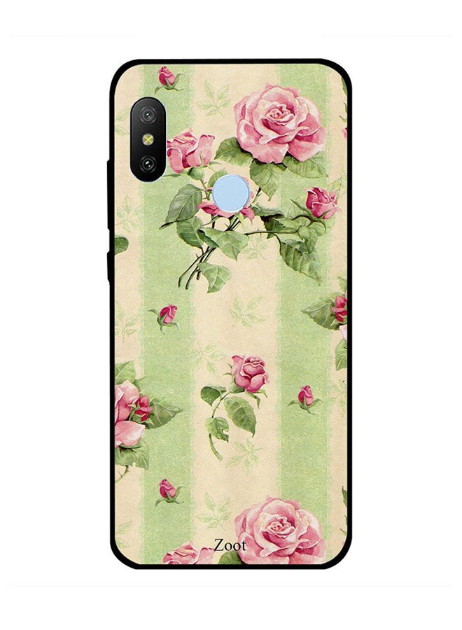 Zoot Protective Case Cover For Xiaomi Redmi Note 6 Cream Green Flowers