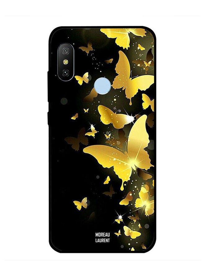 Protective Case Cover For Xiaomi Redmi Note 6 Yellow Butterflies Flying