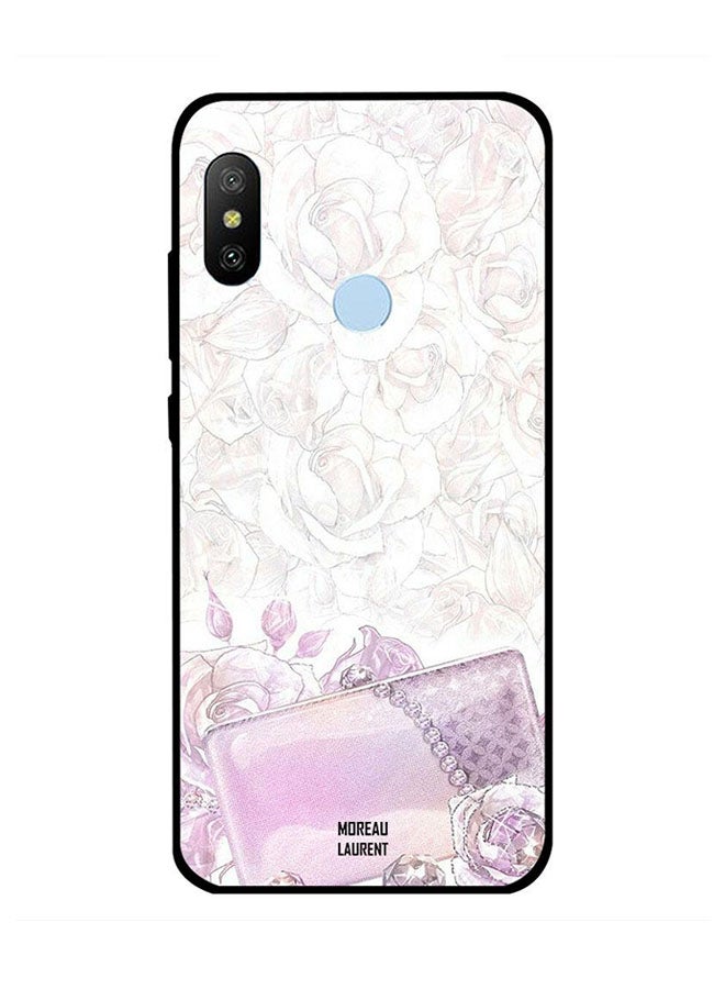 Moreau Laurent Protective Case Cover For Xiaomi Redmi Note 6 Pro Pink Roses and Pouch 