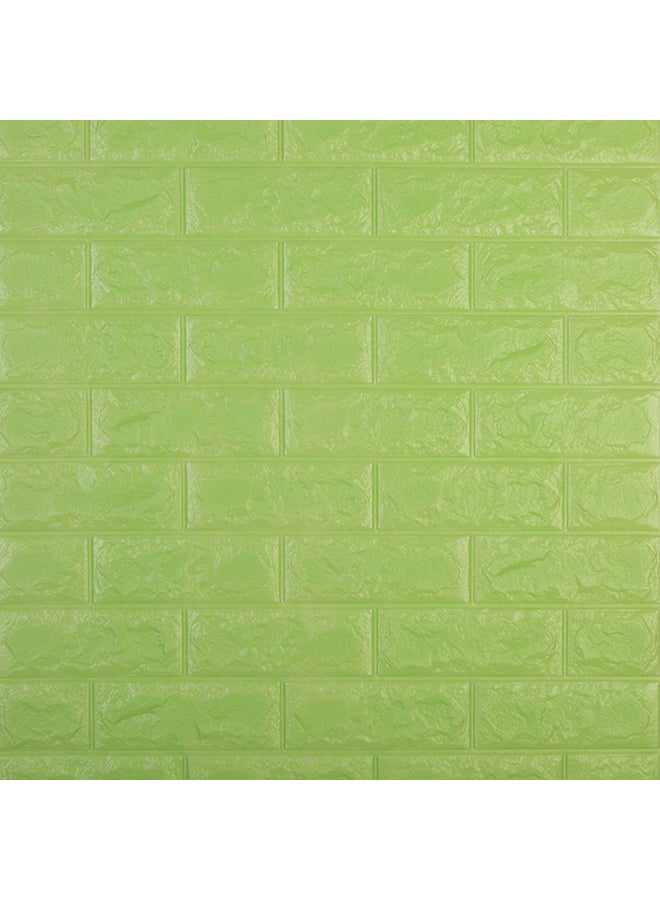 3D Foam Brick Pattern Wall Sticker Green 60x15centimeter - Image 1