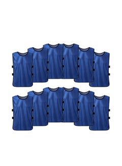 12 PCS Adults Soccer Pinnies Quick Drying Football Jerseys Vest Scrimmage Practice Sports Vest Breathable Team Training Bibs