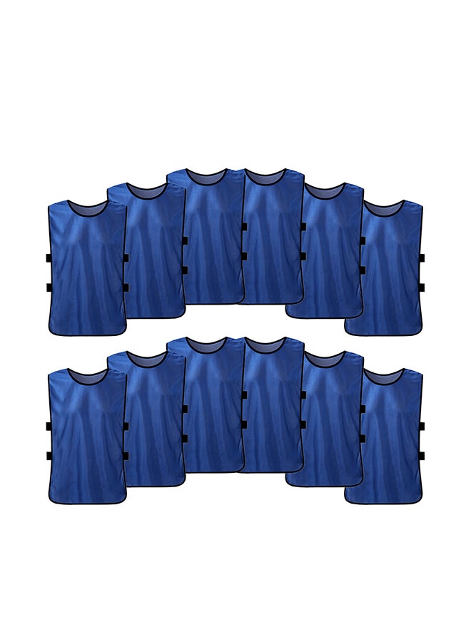 Generic - 12 PCS Adults Soccer Pinnies Quick Drying Football Jerseys Vest Scrimmage Practice Sports Vest Breathable Team Training Bibs - Image 1