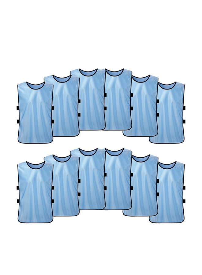 Generic 12 PCS Kid's Soccer Pinnies Quick Drying Football Jerseys Youth Sports Scrimmage Practice Sports Vest Team Training Bibs - Image 1