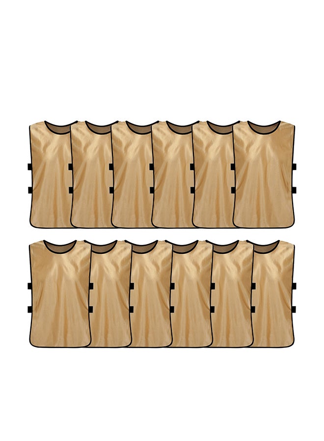Generic 12 PCS Adults Soccer Pinnies Quick Drying Football Jerseys Vest Scrimmage Practice Sports Vest Breathable Team Training Bibs  - Image 1