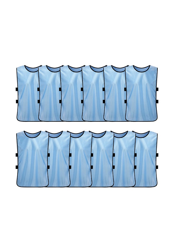 Generic 12 PCS Adults Soccer Pinnies Quick Drying Football Jerseys Vest Scrimmage Practice Sports Vest Breathable Team Training Bibs  - Image 1