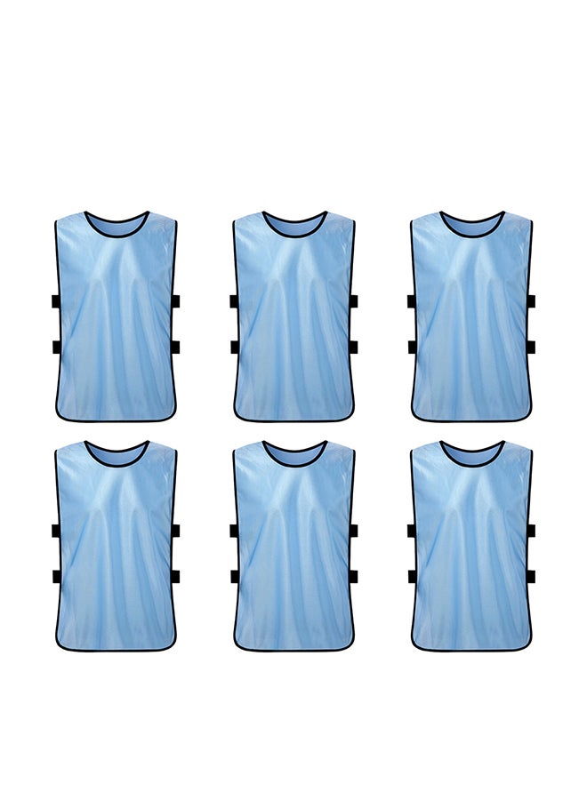 Generic 6 PCS Adults Soccer Pinnies Quick Drying Football Jerseys Sports Scrimmage Practice Sports Vest Team Training Bibs - Image 1