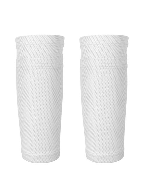 2 PCS Soccer Shin Sleeves Football Calf Socks Breathable Football Protective Sleeves with Pocket for Shin Guards