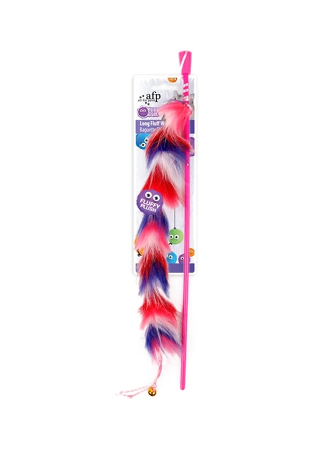 all for paws Long Fluff Wand Toy Red 
