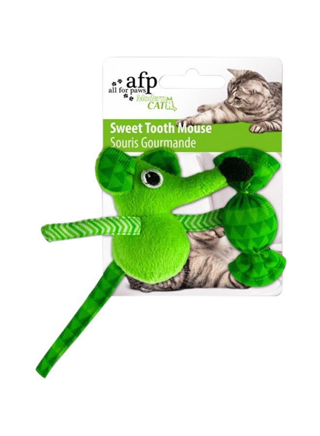 all for paws Sweet Tooth Mouse Toy Green 