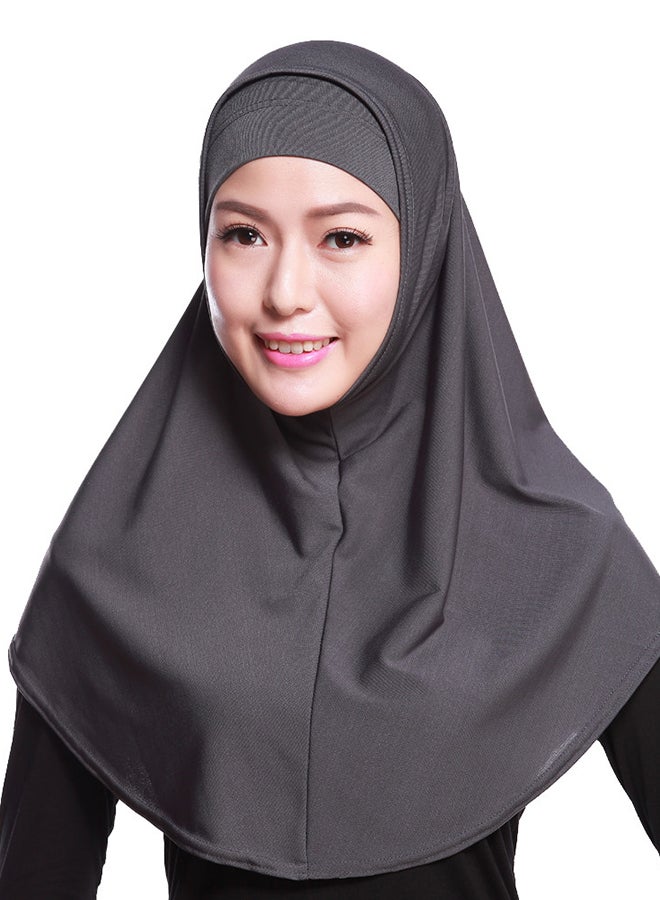 Generic - 2-Piece Head Cover Hijab Grey - Image 1
