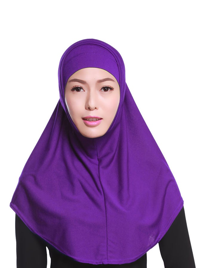 قطعتان من الحجاب لتغطية الرأس أرجواني