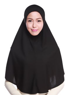 Generic Long Head Cover Hijab Black 