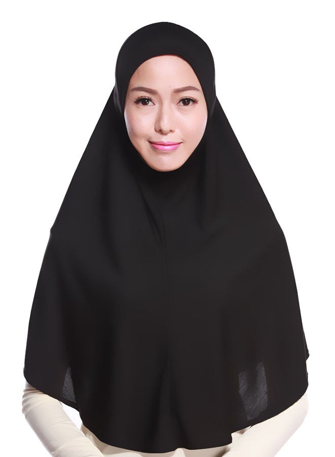 حجاب طويل لتغطية الرأس أسود 