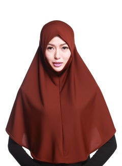 Long Head Cover Hijab Brown