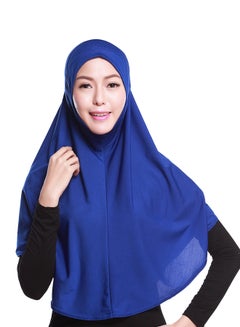 Long Head Cover Hijab Blue
