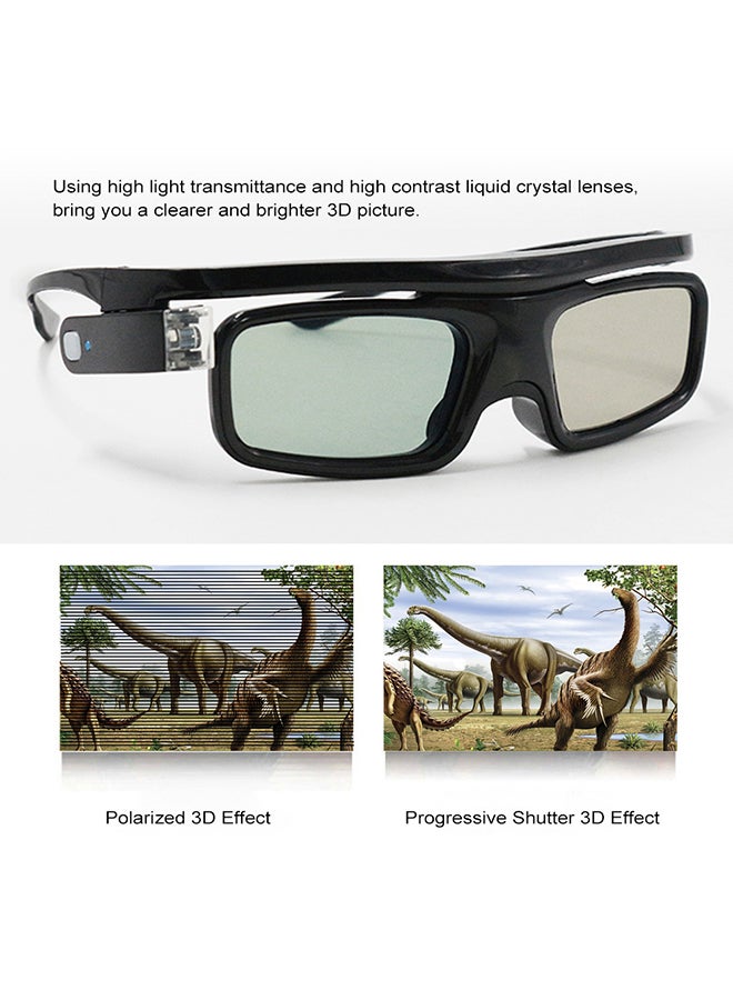 Generic - 3D Active Rechargeable Shutter Glasses Black - Image 1
