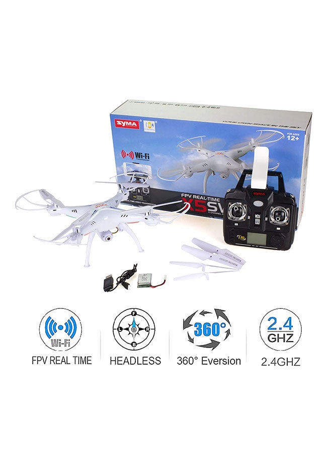 سيما طائرة مروحية رباعية بدون طيار تتميز بوضع طيران بدون وجهة وجهاز تحكم عن بعد ب6 محاور و4 قنوات بتردد 2.4 جيجاهرتز ونظام FPV مع كاميرا واي فاي - Image 2