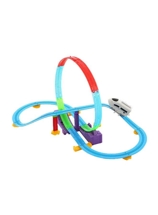 Track Racer Car Rail Battery Powered DIY Toy Set  - Image 1