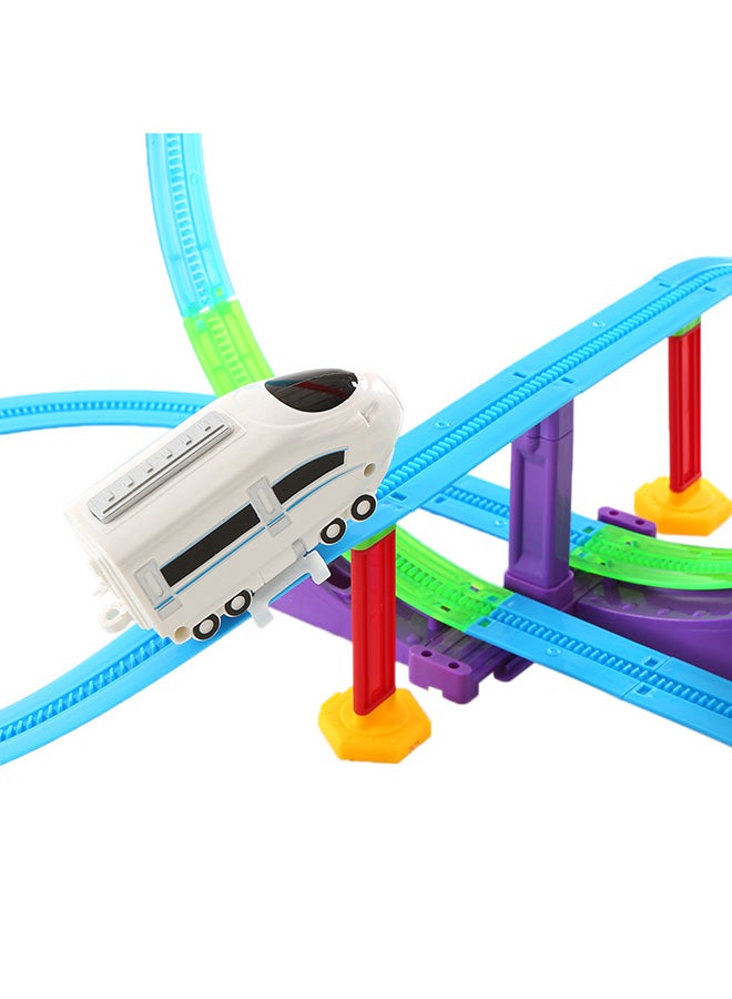 Track Racer Car Rail Battery Powered DIY Toy Set  - Image 2